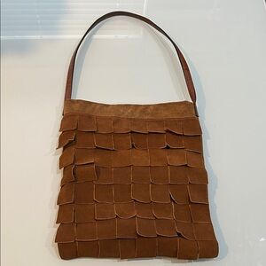 Vintage Brown Suede leather purse Arezzo